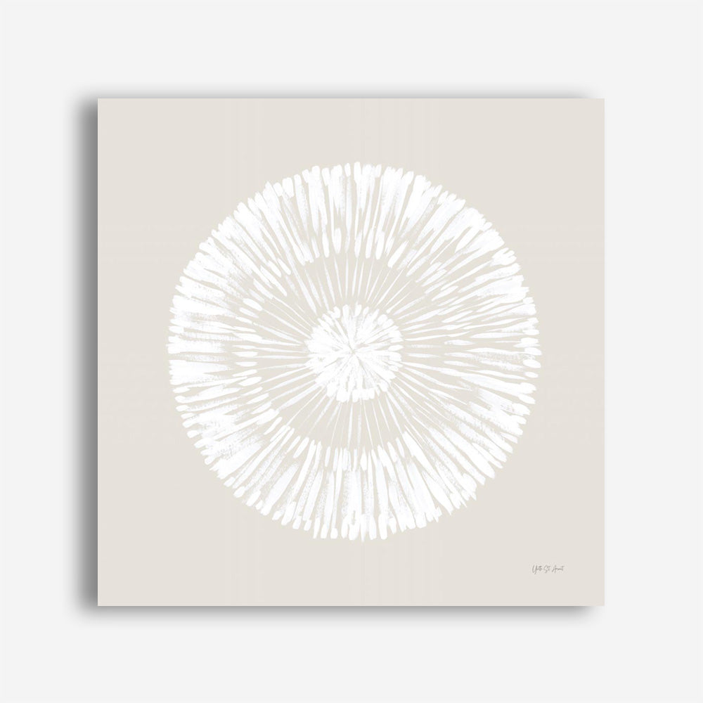 Coastal Block Print II Neutral (Square) Canvas Print
