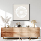 Coastal Block Print II Neutral  (Square) Art Print