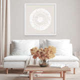 Coastal Block Print II Neutral  (Square) Art Print
