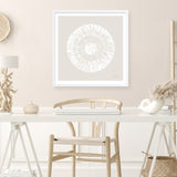 Coastal Block Print II Neutral  (Square) Art Print