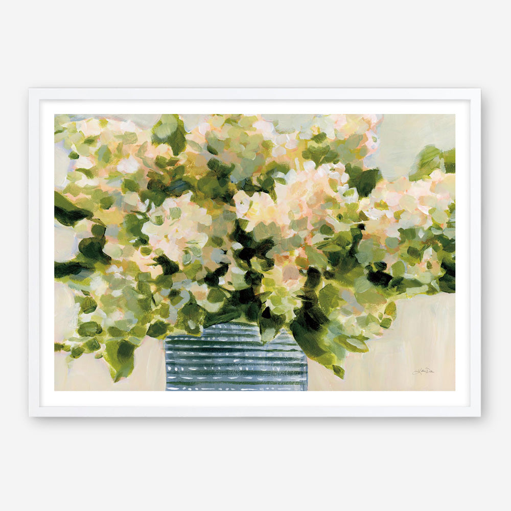 Hydrangeas in Vase Art Print