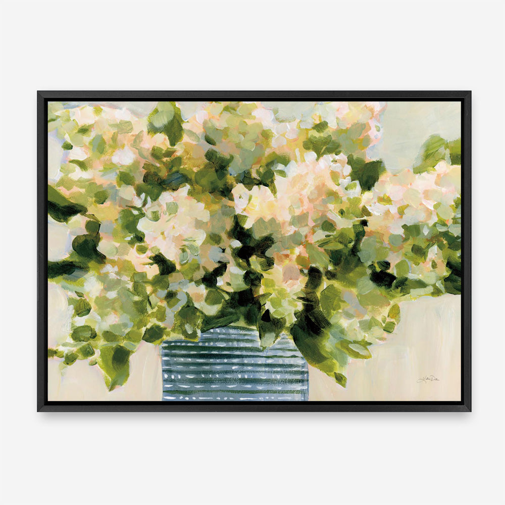 Hydrangeas in Vase Canvas Print