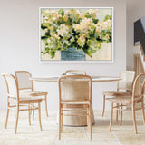 Hydrangeas in Vase Canvas Print