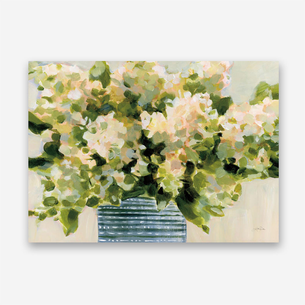 Hydrangeas in Vase Canvas Print