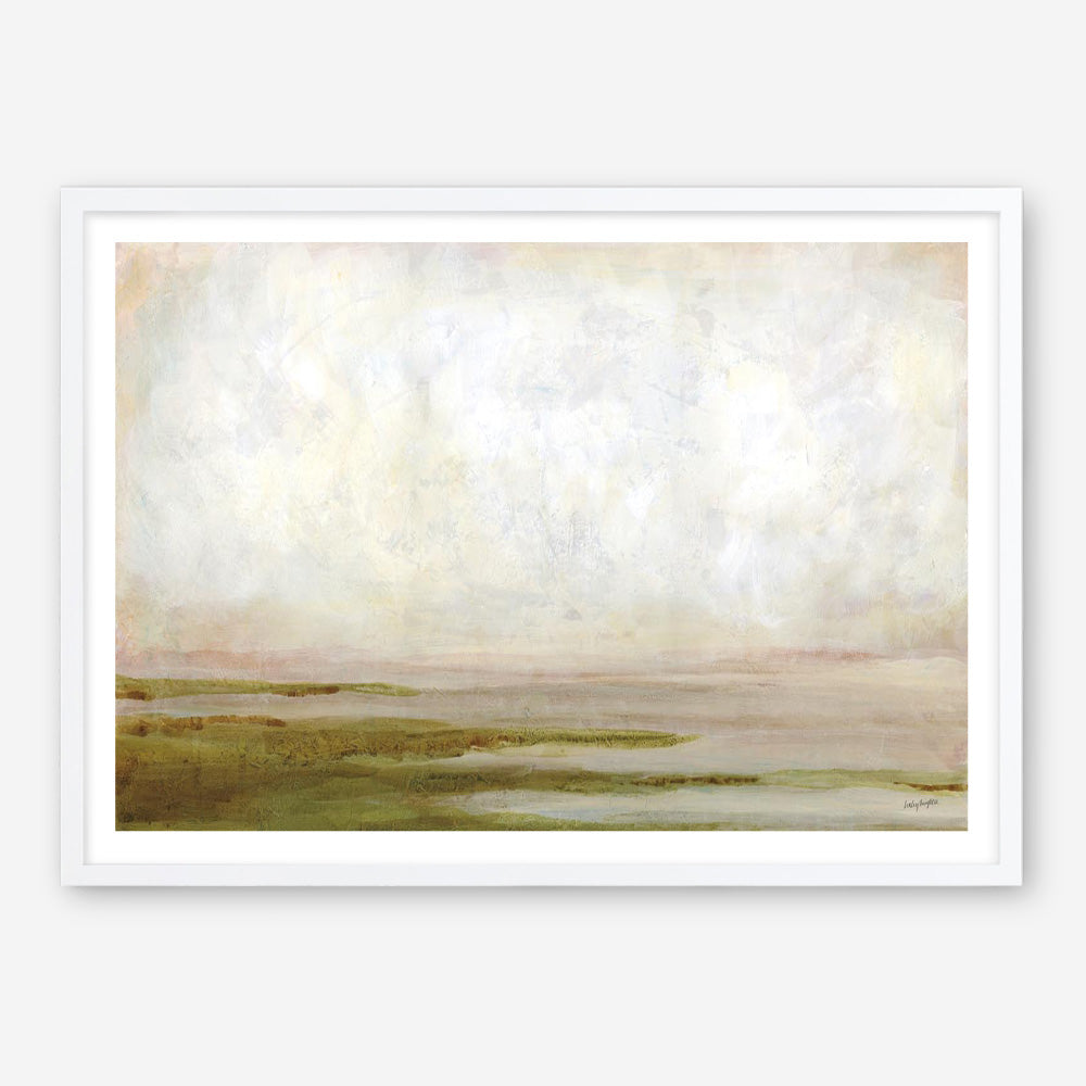 Hazy Lake Art Print