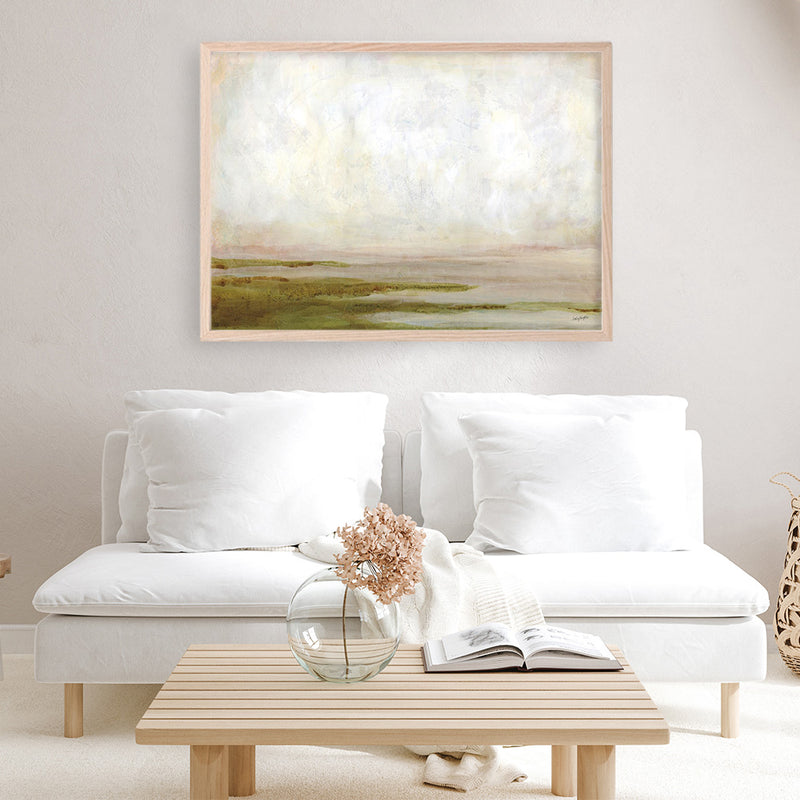 Hazy Lake Art Print