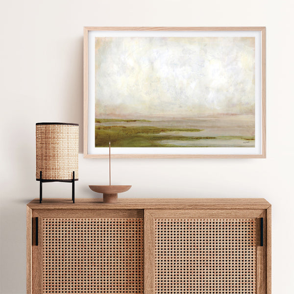 Hazy Lake Art Print