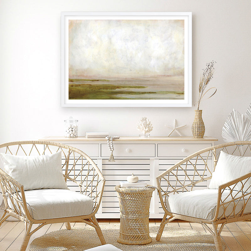 Hazy Lake Art Print