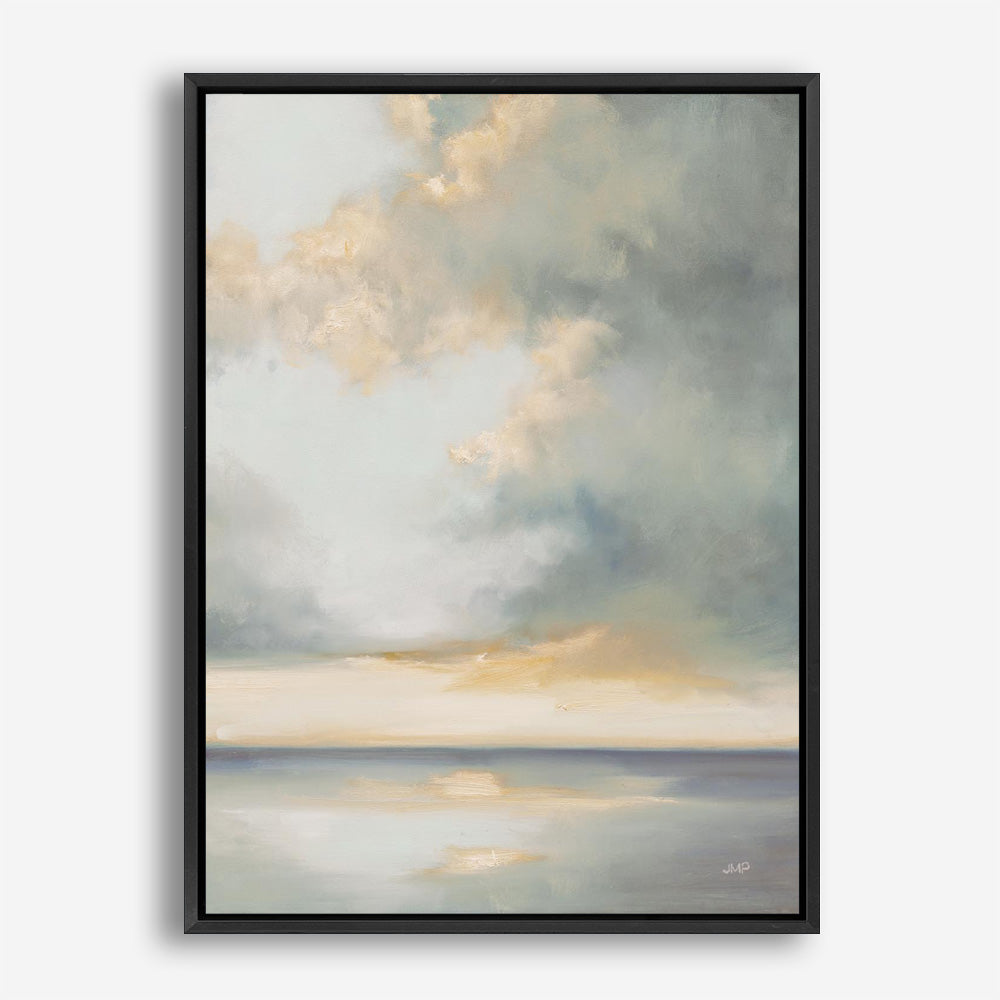 Shimmering Sea Gray Canvas Print