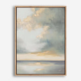 Shimmering Sea Gray Canvas Print