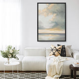 Shimmering Sea Gray Canvas Print