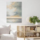 Shimmering Sea Gray Canvas Print