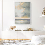 Shimmering Sea Gray Canvas Print