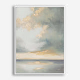 Shimmering Sea Gray Canvas Print