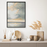 Shimmering Sea Gray Art Print