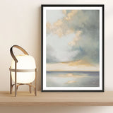 Shimmering Sea Gray Art Print