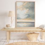 Shimmering Sea Gray Art Print