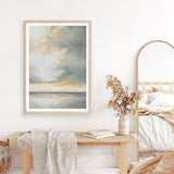 Shimmering Sea Gray Art Print