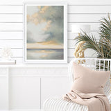 Shimmering Sea Gray Art Print