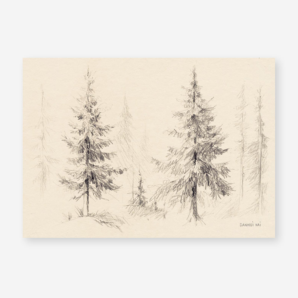 Elegant Pine III Panel Art Print