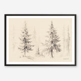 Elegant Pine III Panel Art Print