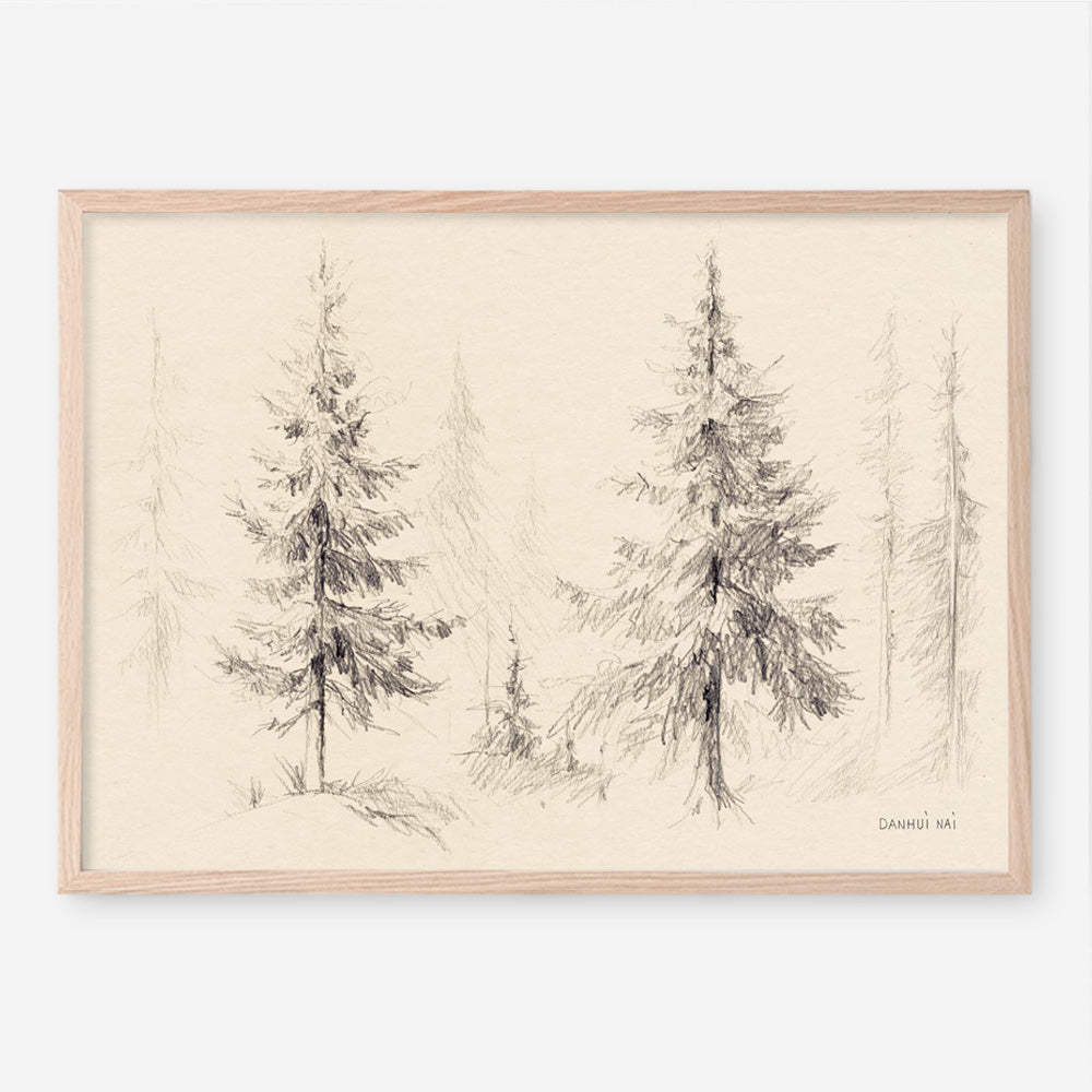 Elegant Pine III Panel Art Print