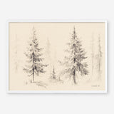 Elegant Pine III Panel Art Print
