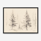 Elegant Pine III Panel Canvas Print