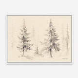 Elegant Pine III Panel Canvas Print