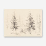 Elegant Pine III Panel Canvas Print