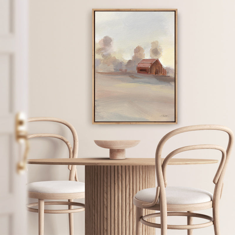 Monochromatic Farm View II Canvas Print