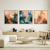 Abstract Layers I Sunrise (Square) Canvas Print