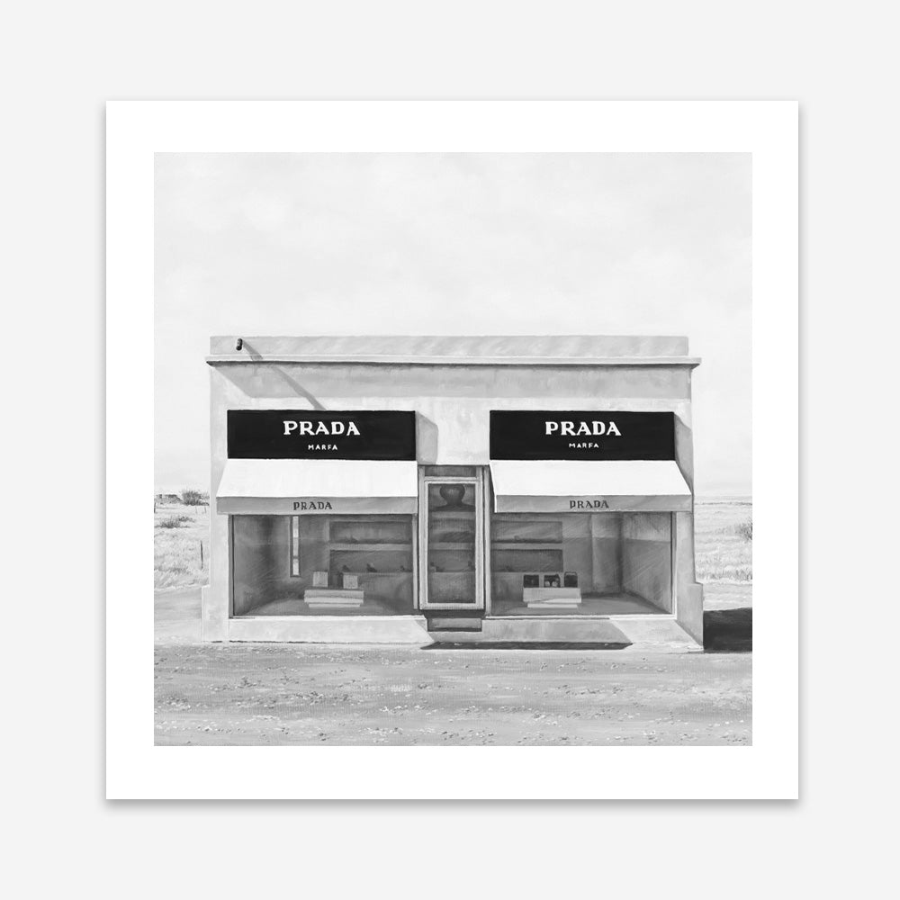 Shop Black & White Marfa (Square) Art Print abstract painted design wall artwork prints by The Print Emporium buy Australian made fine art poster and framed canvas wall decor prints for the home and add some interior inspiration for your bedroom living room dining room or home office, TPE-471-AP