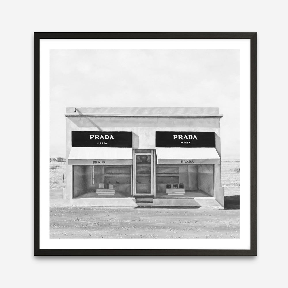 Shop Black & White Marfa (Square) Art Print abstract painted design wall artwork prints by The Print Emporium buy Australian made fine art poster and framed canvas wall decor prints for the home and add some interior inspiration for your bedroom living room dining room or home office, TPE-471-AP