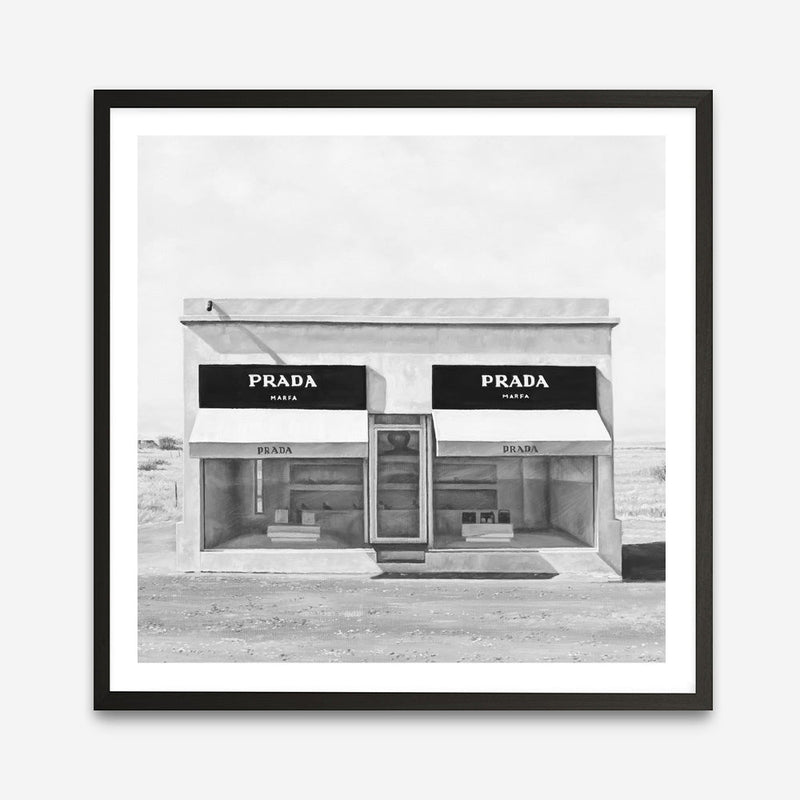 Shop Black & White Marfa (Square) Art Print abstract painted design wall artwork prints by The Print Emporium buy Australian made fine art poster and framed canvas wall decor prints for the home and add some interior inspiration for your bedroom living room dining room or home office, TPE-471-AP