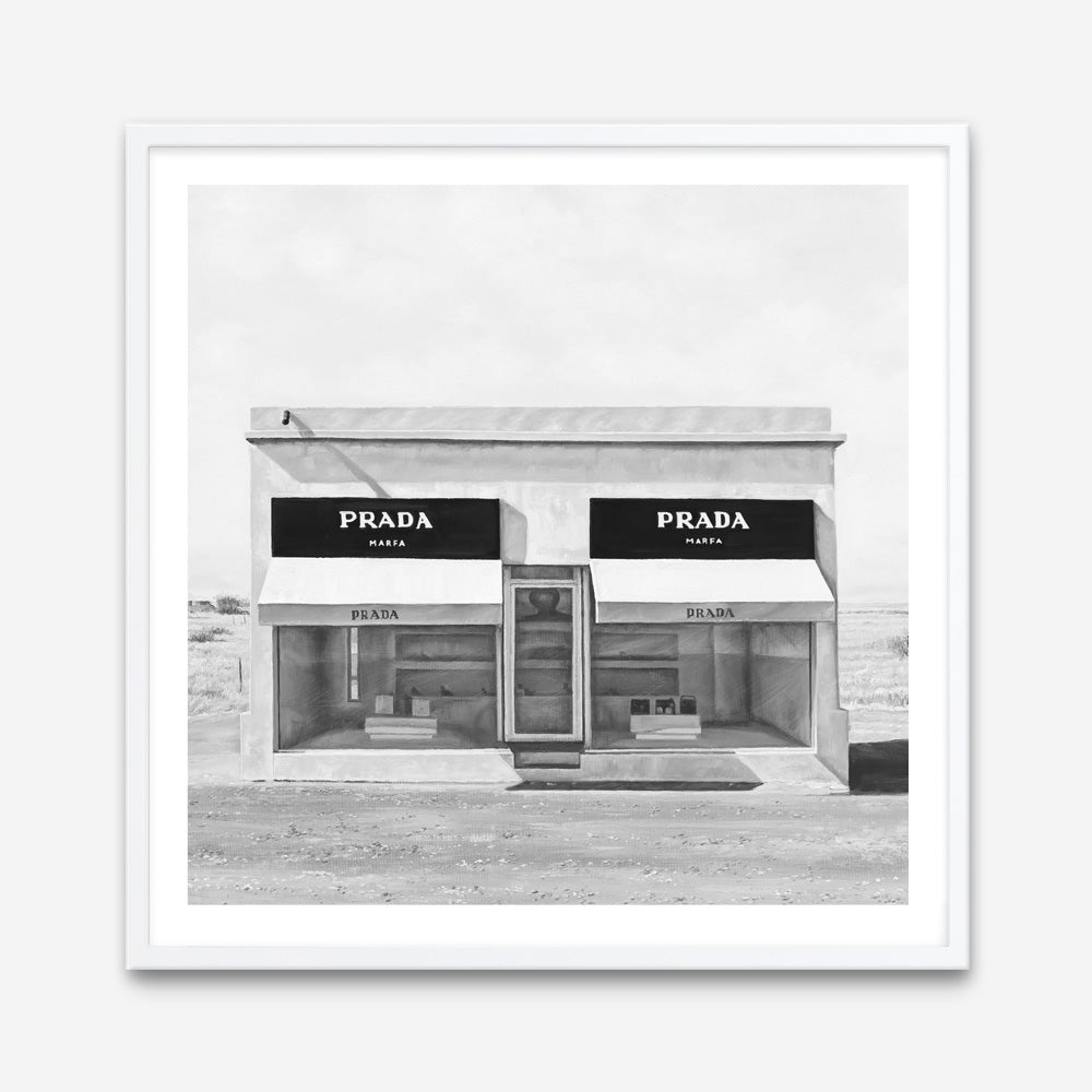 Shop Black & White Marfa (Square) Art Print abstract painted design wall artwork prints by The Print Emporium buy Australian made fine art poster and framed canvas wall decor prints for the home and add some interior inspiration for your bedroom living room dining room or home office, TPE-471-AP