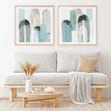 Blue Arches II (Square) Art Print