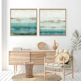 Cerulean Haze II (Square) Canvas Print