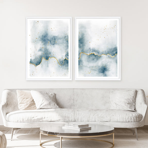 Flow with Gold II Art Print