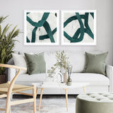 Green Bow II (Square) Art Print