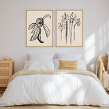 Ink Sketch Daffodils Canvas Print