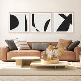 Minimal Black 3 (Square) Art Print