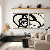 Mono Brush 1 (Square) Canvas Print