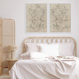 Outlined Leaves I Canvas Print