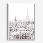 Shop Paris Rooftops Photo Canvas Print an Eiffel Tower France themed photography framed stretched canvas print from The Print Emporium wall artwork collection - Buy Australian made prints for the home and your interior decor space, TPE-747-CA-35X46-NF