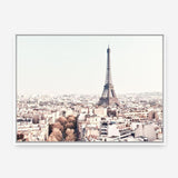 Shop Paris Skyline Photo Canvas Print an Eiffel Tower France themed photography framed stretched canvas print from The Print Emporium wall artwork collection - Buy Australian made prints for the home and your interior decor space, TPE-297-CA-35X46-NF