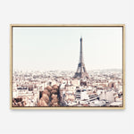 Shop Paris Skyline Photo Canvas Print an Eiffel Tower France themed photography framed stretched canvas print from The Print Emporium wall artwork collection - Buy Australian made prints for the home and your interior decor space, TPE-297-CA-35X46-NF
