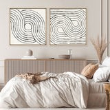 Rainbow Road I BW (Square) Canvas Print