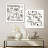 Rainbow Road I BW (Square) Art Print