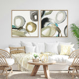 Rings And Lines II (Square) Canvas Print